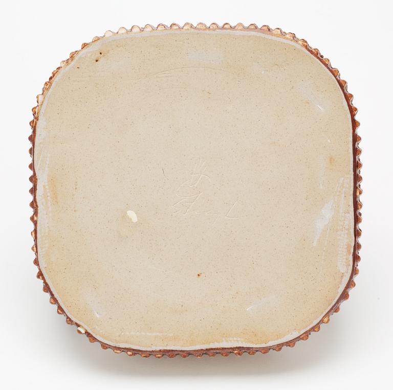 A Stig Lindberg stoneware vase, Gustavsberg studio 1970.