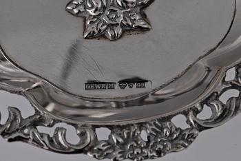 PARTI SILVER, 8 delar, bl.a England, 1900-tal.