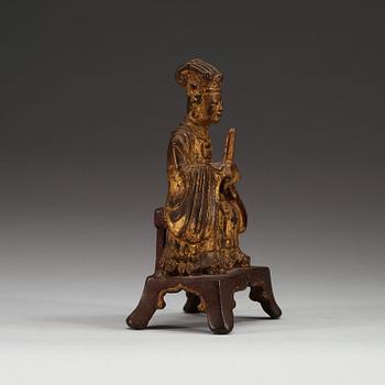 FIGURIN, brons. Sen Ming dynastin (1368-1644).