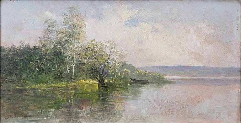 Severin Nilson, Oak in evening light.