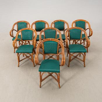 Trädgårdskarmstolar 8 st 1900-talets senare del.