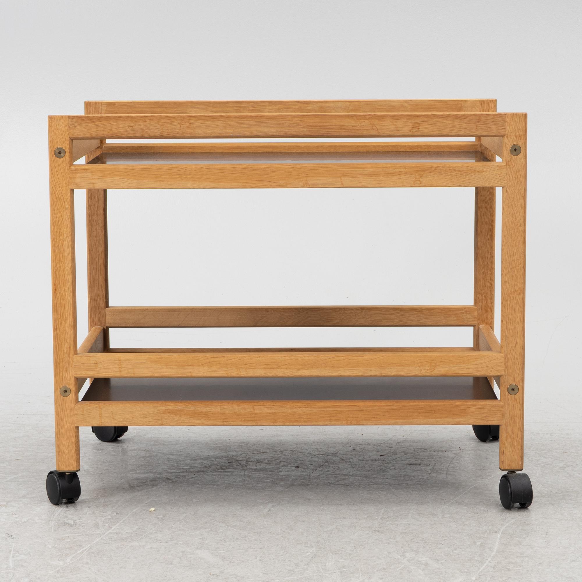 Børge Mogensen, Serving cart, Fredericia Stolefabrik, Denmark, 1960s.