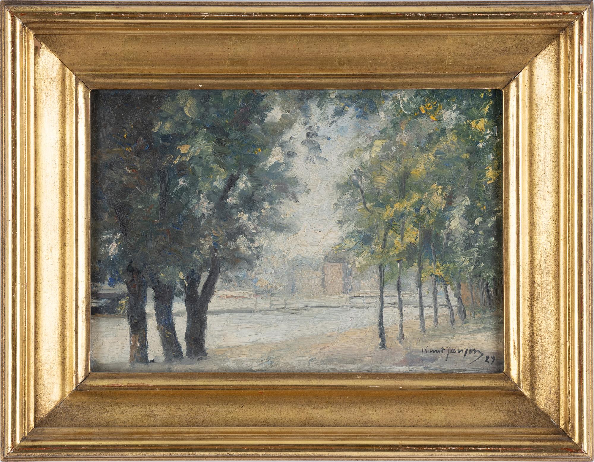 Knut Janson, oil on panel, signed and dated -29.