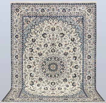 Carpet, Nain, part silk, 292 x 177 cm.