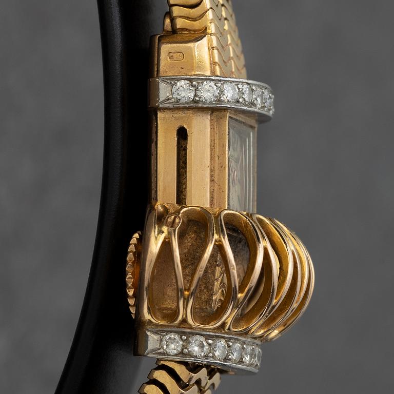 Jaeger-LeCoultre, "Sliding Bombé Wirework", ca 1950.