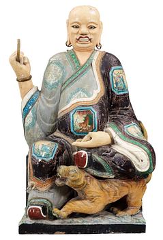1274. A wooden sculpture of Buddha, Qing dynasty.
