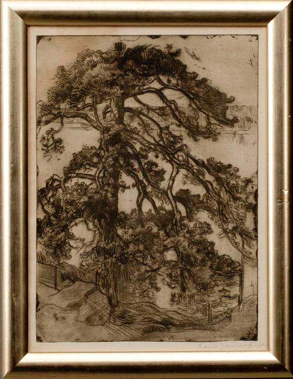 EERO JÄRNEFELT, etsaus, signeerattu.