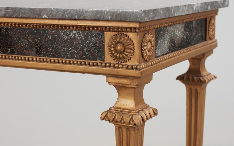 A late Gustavian late 18th century console table.