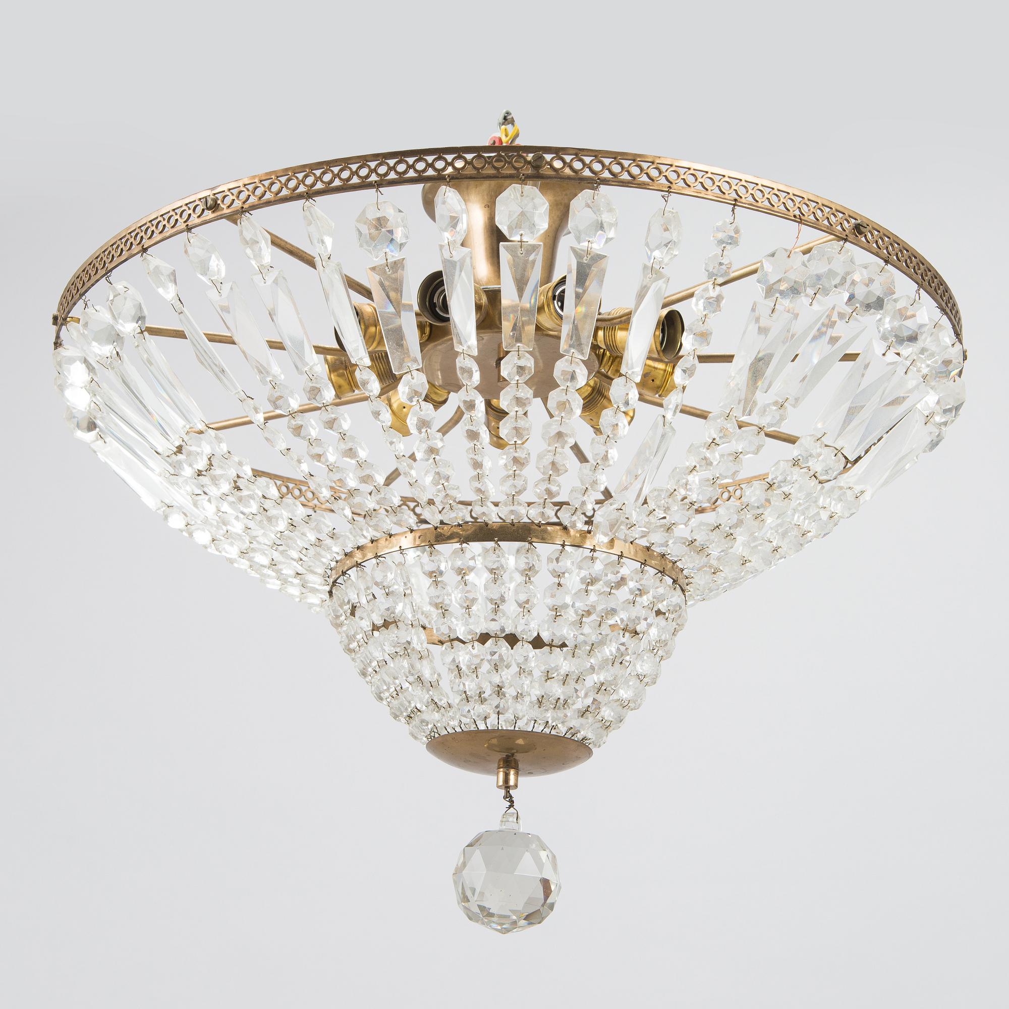 Chandelier, later half of the 20th century.