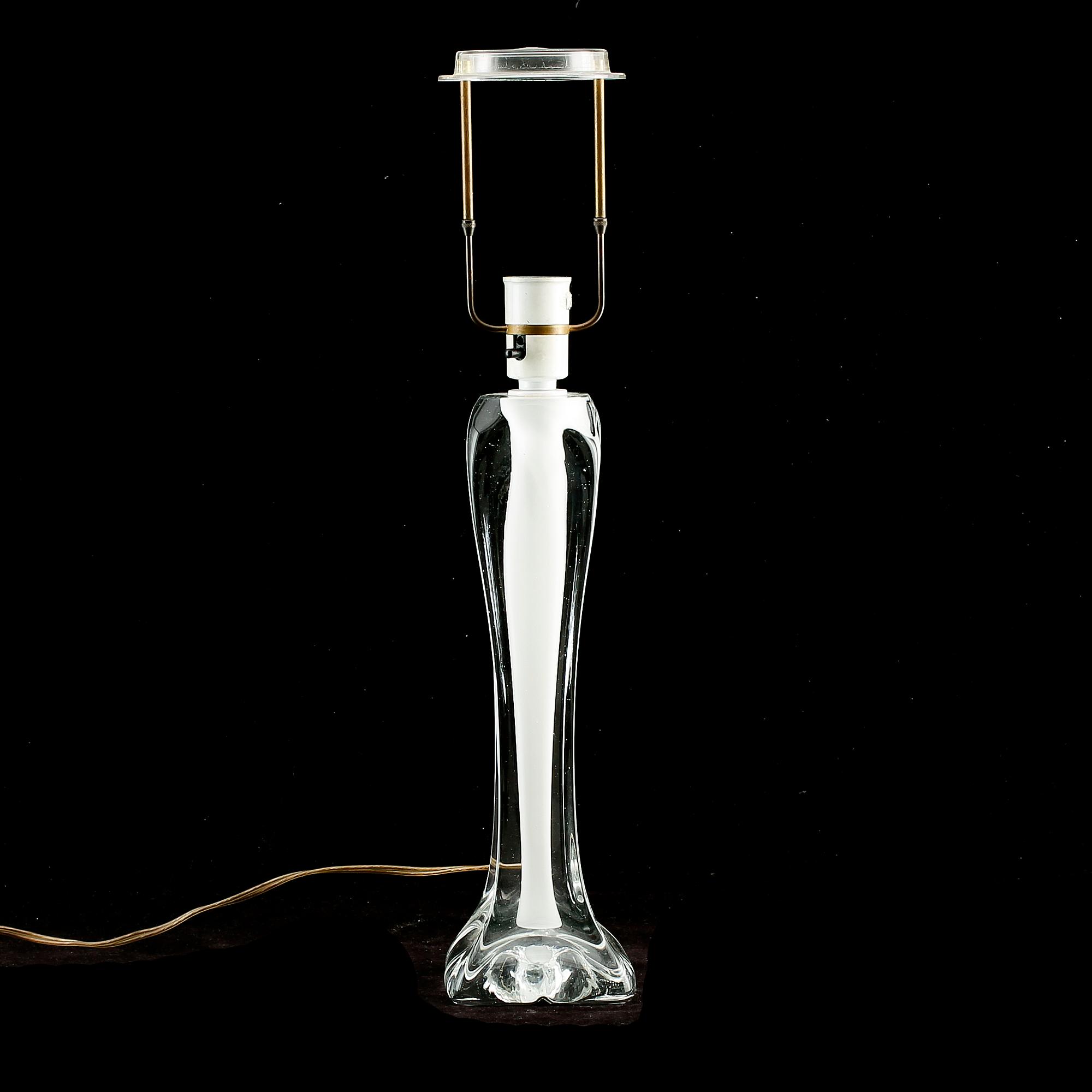 BORDSLAMPA, glas, Flygsfors, 1900-talets mitt.