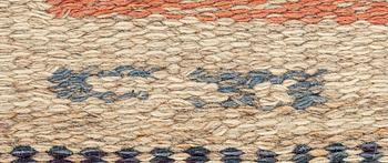 CARL DANGEL, a signed flat weavew carpet ca 163 x 100 cm.