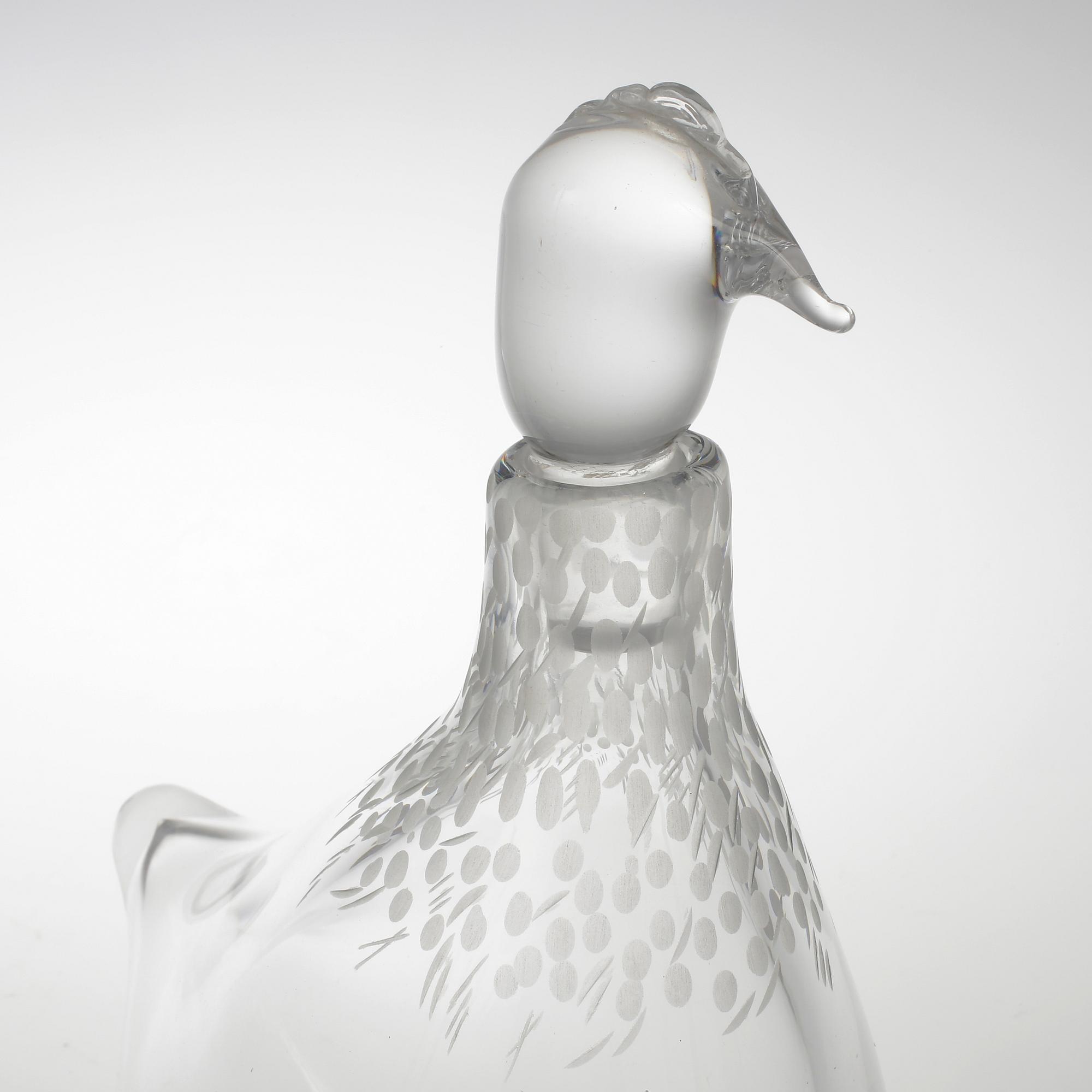 KARAFF samt FIGURIN, glas, Vicke Lindstrand, Kosta.