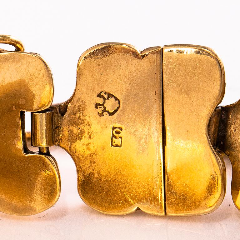 BARNARMBAND, 14K guld, mästare Carl Ernst (Ernest), S:t Petersburg 1848.