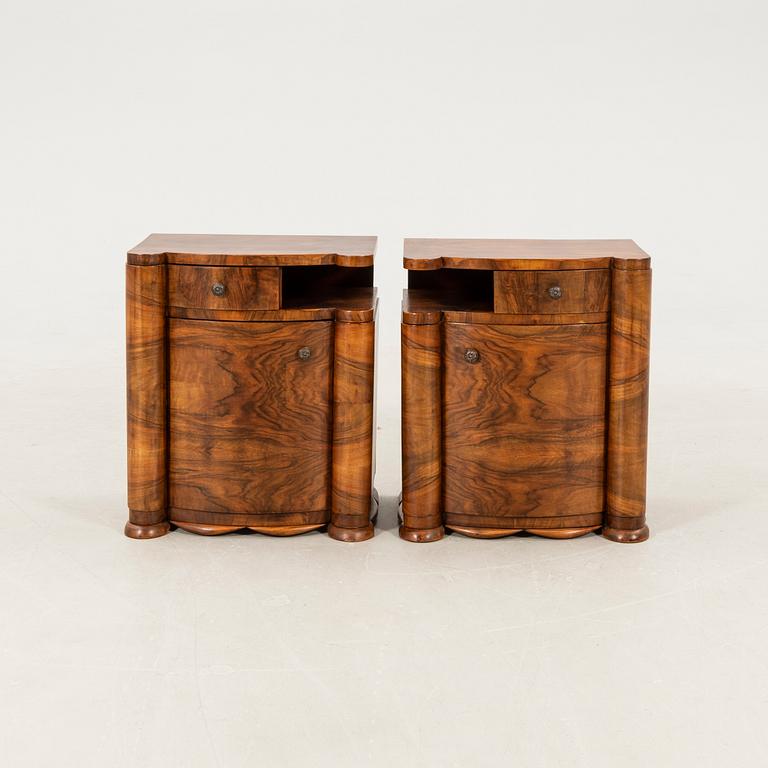 Bedside Tables, a Pair, Art Deco, First Half of the 20th Century.