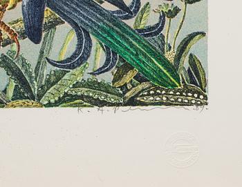 KARL AXEL PEHRSON, färglitografi, signerad, numrerad provtryck och daterad 89.