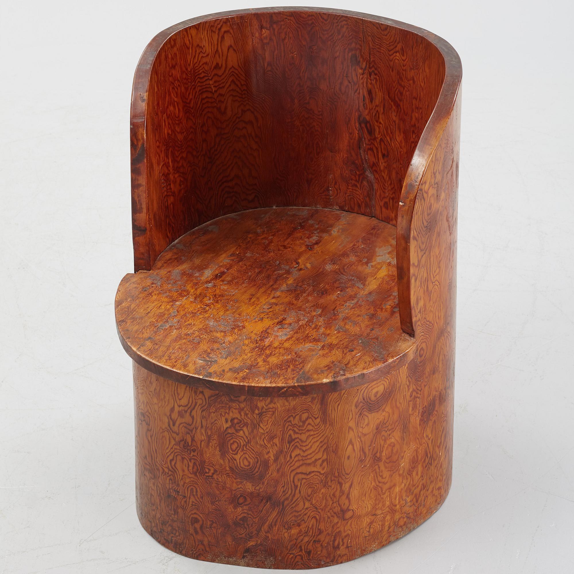 A pine chair, first half of the 20th Century.