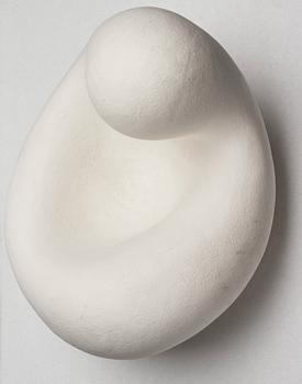 Eva Hild, a white stoneware sculpture, "Bumling" series, Sweden 1999.