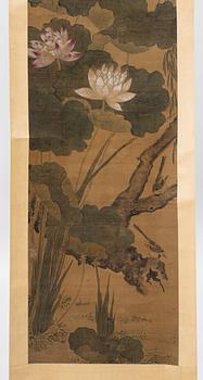 Rullmålning, akvarell och tusch på siden, Kina,