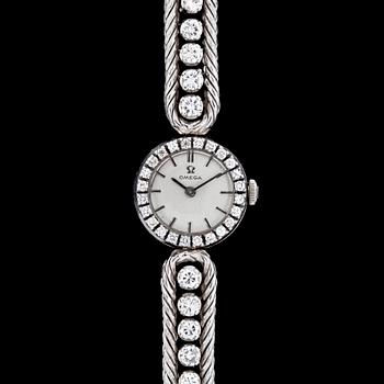 1184. LADIES WRIST WATCH, Omega, brilliant cut diamonds, tot. app. 2.50 cts.