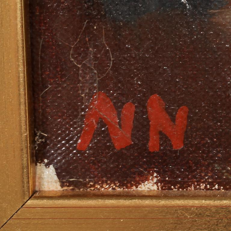 NILS NILSSON, olja på duk, signerad med initialer.