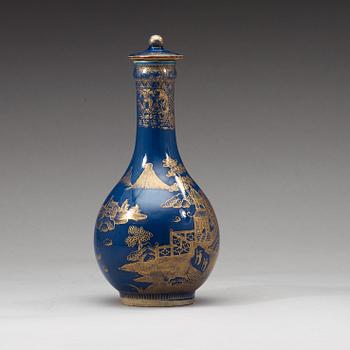 A 'powder blue' vase, Qing dynasty, 18th Century.