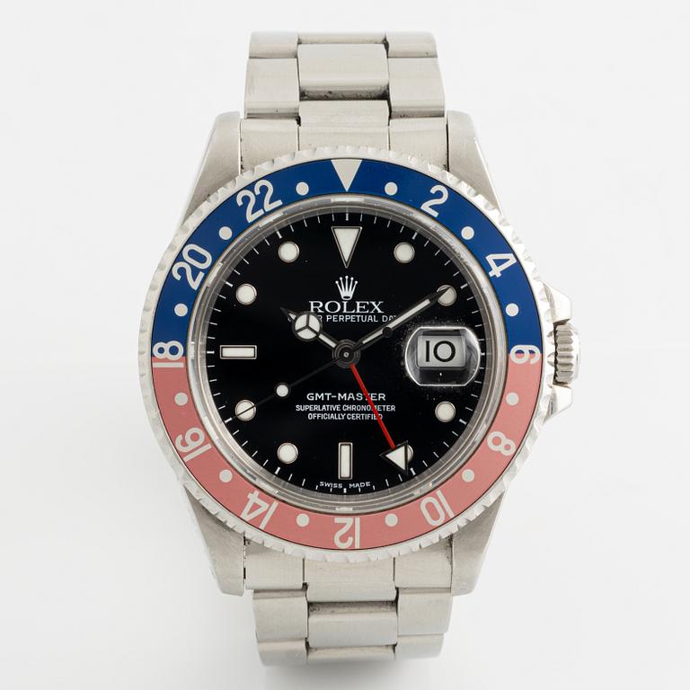 Rolex, Oyster Perpetual Date, GMT-Master, wristwatch, 40 mm.