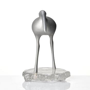 Tapio Wirkkala, an aluminium sculpture of a bird, 'Suokurppa' (Bog snipe), model 'TW 513', Kultakeskus Oy, Finland 1970s.