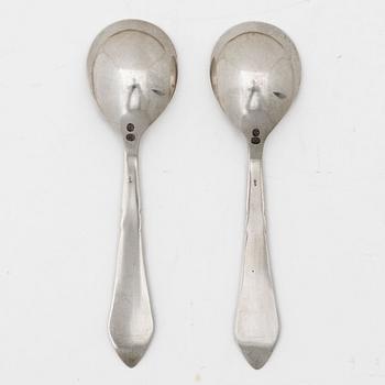 Georg Jensen, serving spoons, a pair, silver, Denmark 1920s.