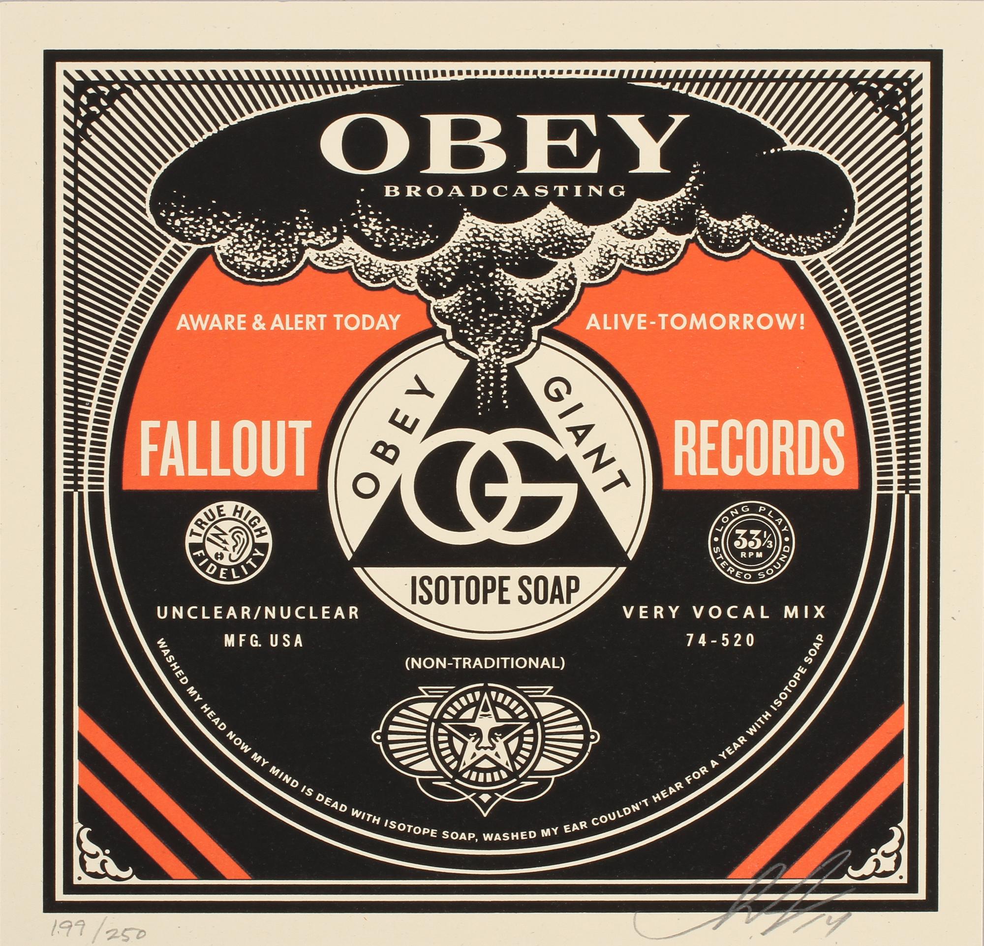 SHEPARD "OBEY" FAIREY, färgserigrafier, 4 st, signerade daterade (20)14 och numrerade 199/250.