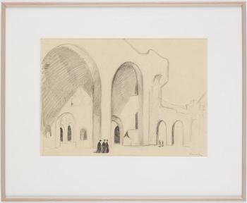 SIXTEN LUNDBOHM, pencil. Signed.