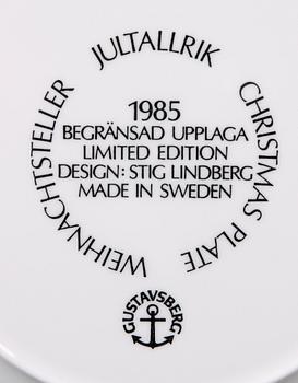 JULTALLRIKAR, 5 st, porslin, Stig Lindberg, Gustavsberg. 1981-1985.