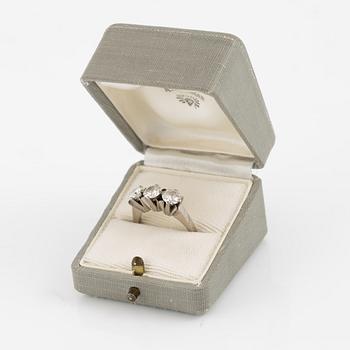 Ring, A. Tillander, 18K white gold with three brilliant-cut diamonds.