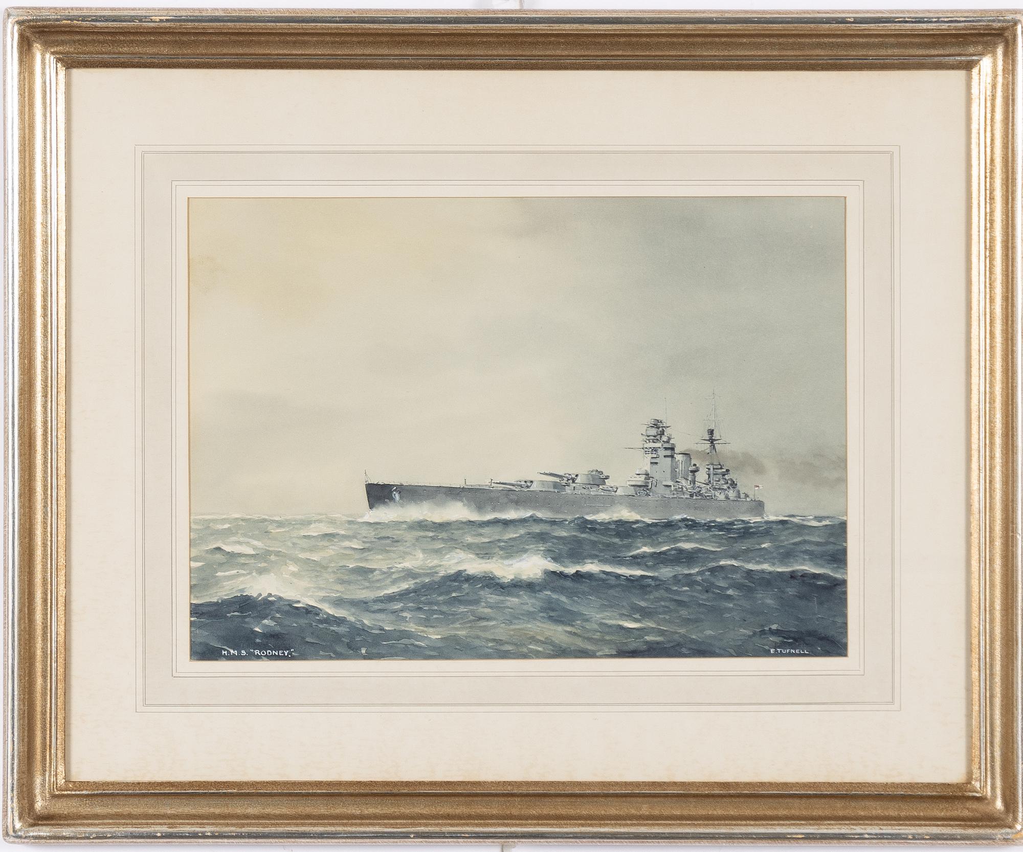 Eric Erskine Cambell Tufnell, H M battleship "Rodney" 1925-48.