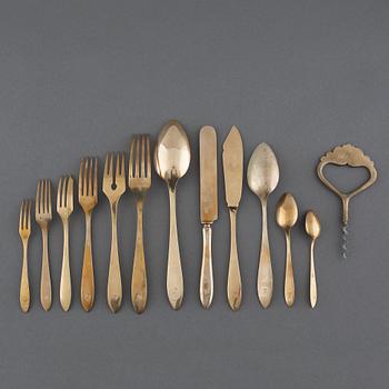 194 pieces of dirigold cutlery, 20th century.