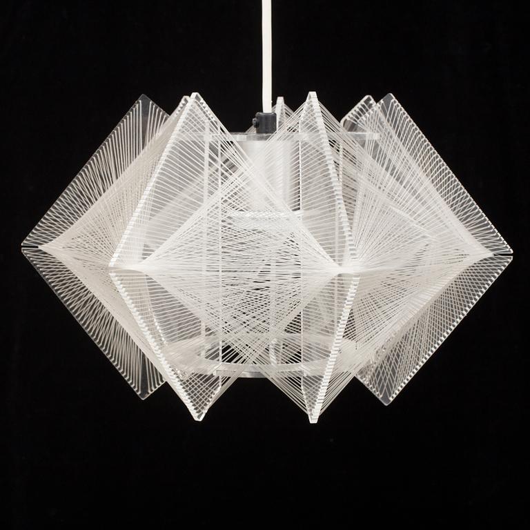 TAKLAMPOR, ett par, plexi-glas och nylon tråd, 1960-tals.