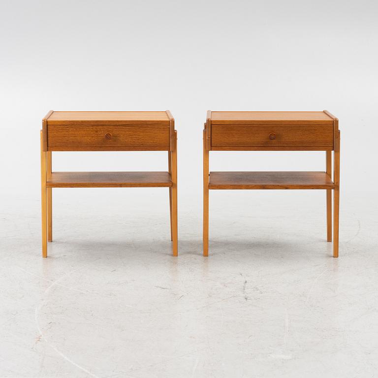 Bedside tables, a pair, 1950s.