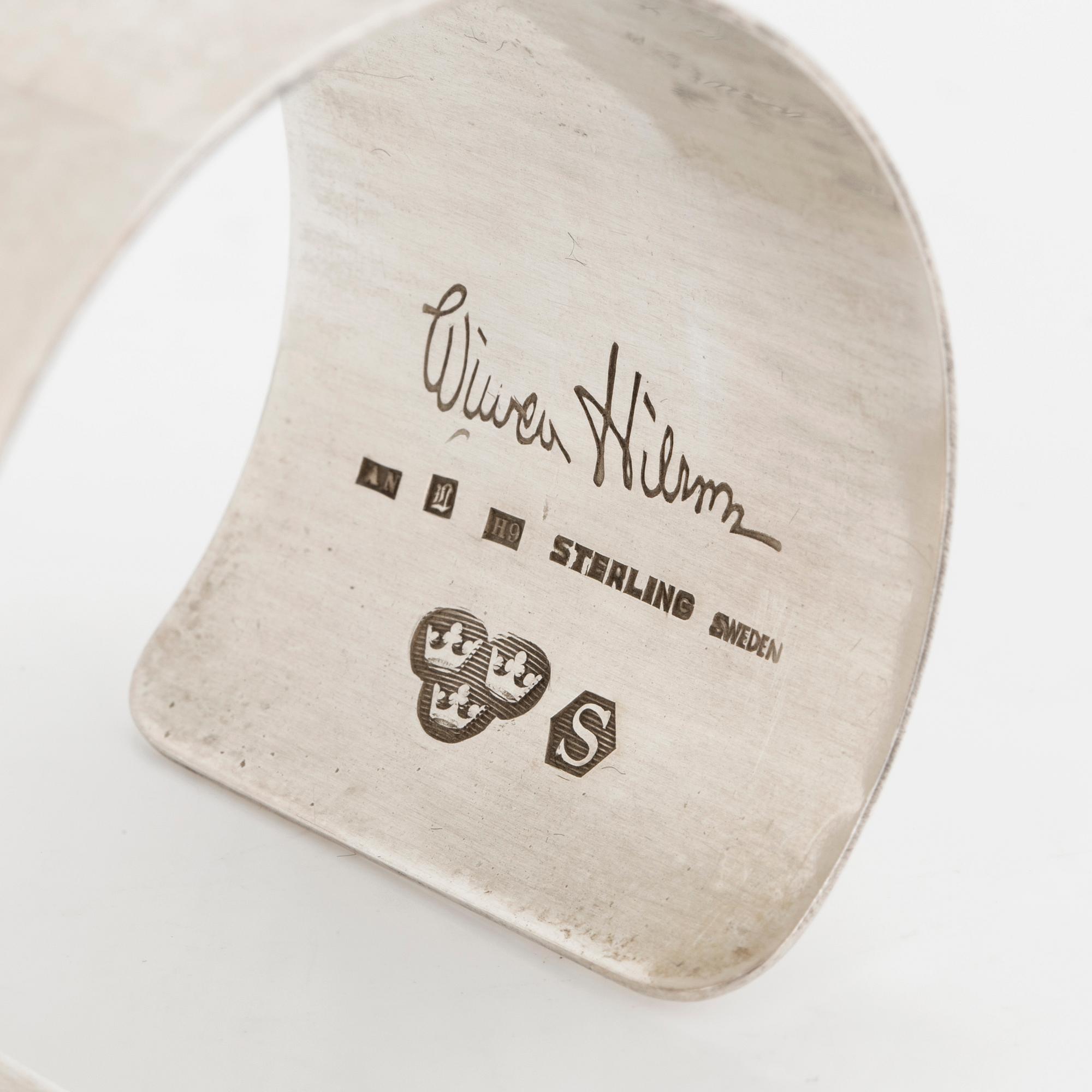 WIWEN NILSSON, armring, sterlingsilver, Lund, 1958.