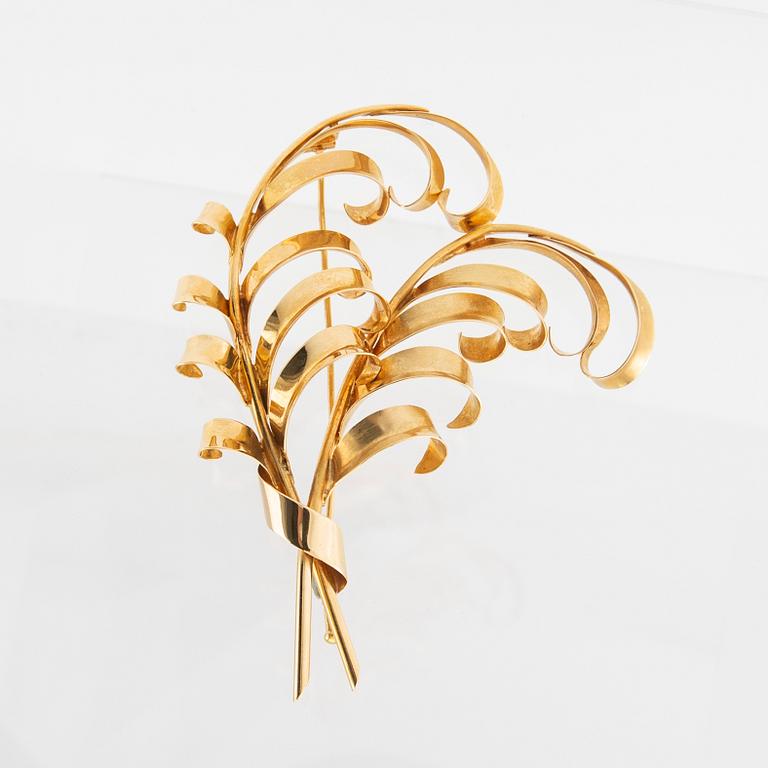 Studio Stigbert, Brooch 18K gold, Heribert Engelbert Stockholm 1945.