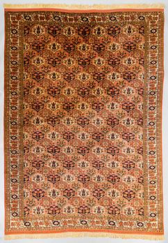 A carpet, semi-antique Mashad silk, circa 295 x 210.