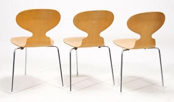 STOLAR, 3 st. "Myran" Design Arne Jacobsen.