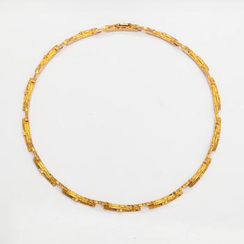 Björn Weckström, "Tundra", a 14K gold necklace . Lapponia 1973.