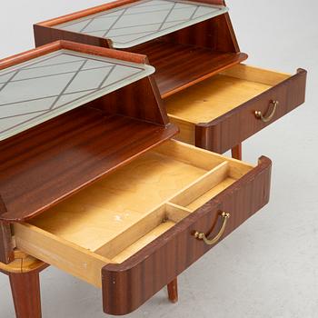 Sängbord, ett par, 1940-tal.