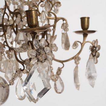 A Baroque-style late 19th century six-light chandelier.