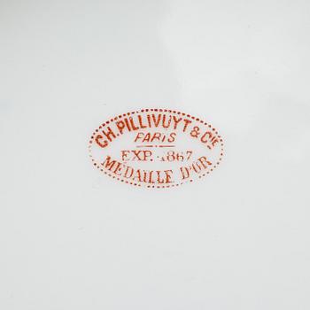 PLATÅER / FAT, 4 st, porslin, CH. Phillivuyt, Frankrike, runt år 1900.