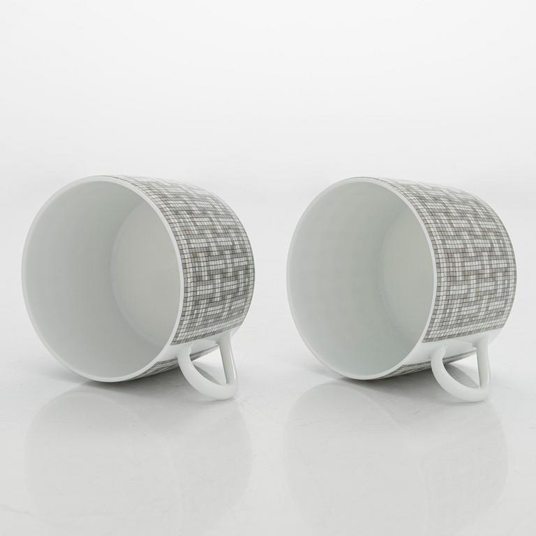 Hermès, koppar med fat, ett par, " Mosaique au 24".