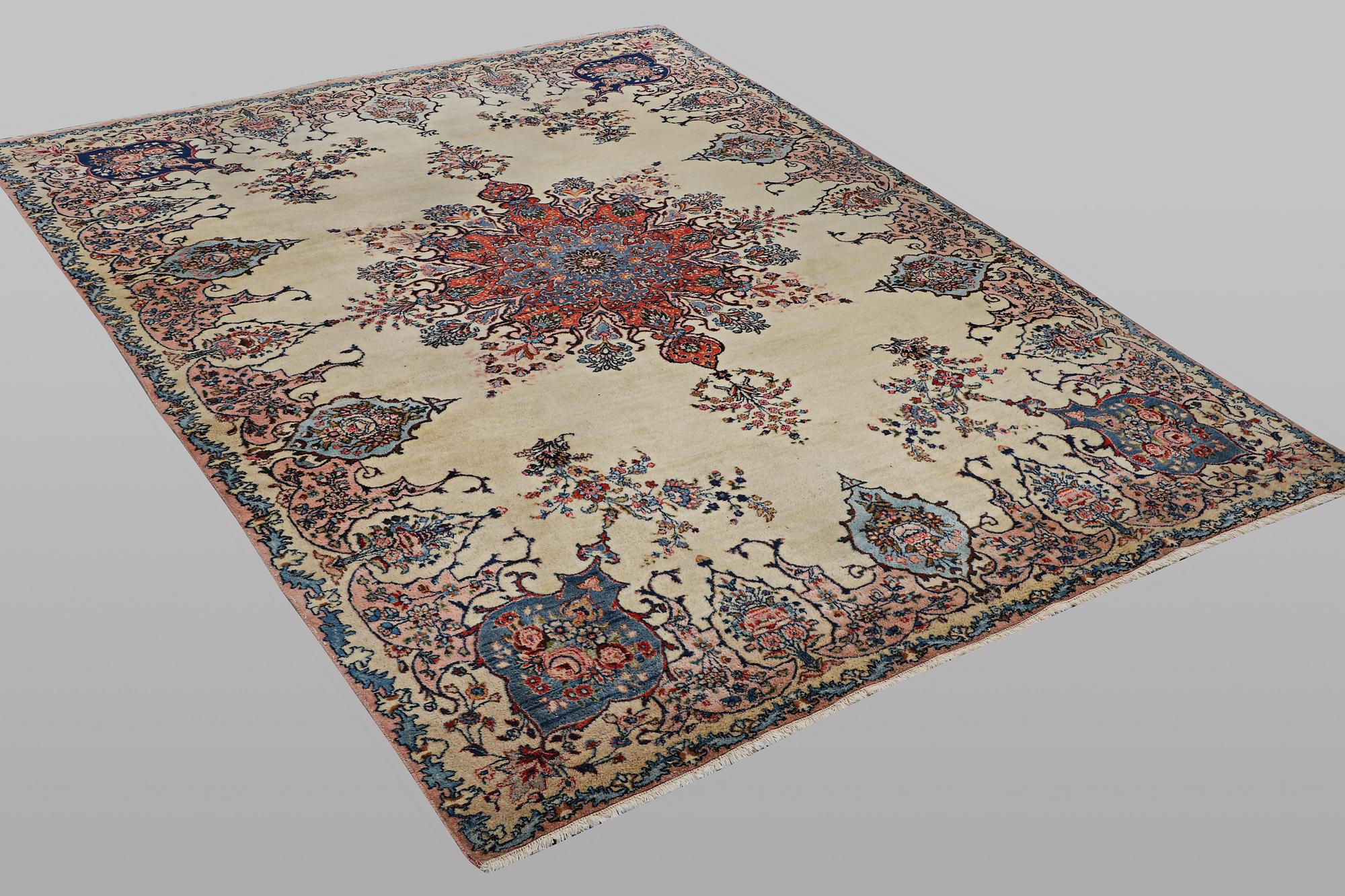 A carpet, old Kerman, ca 370 x 270 cm.