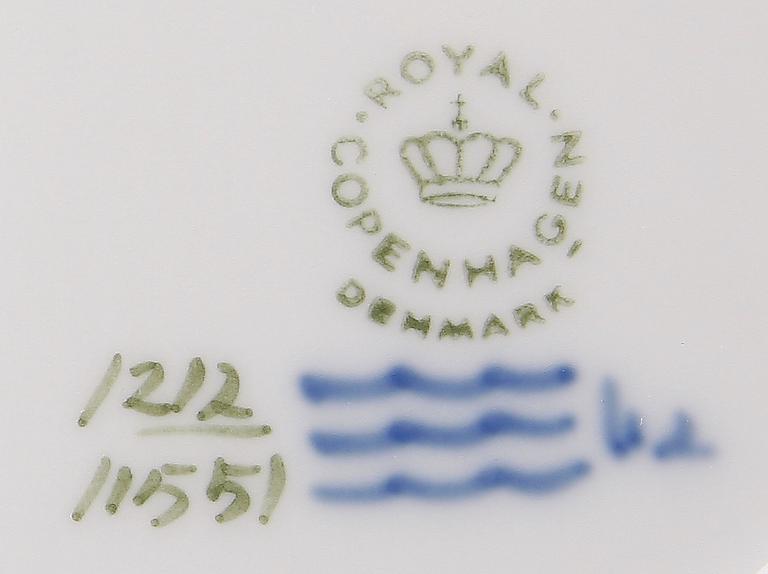 MATSERVIS, 50 delar, porslin, "Blå Vifte", Royal Copenhagen,