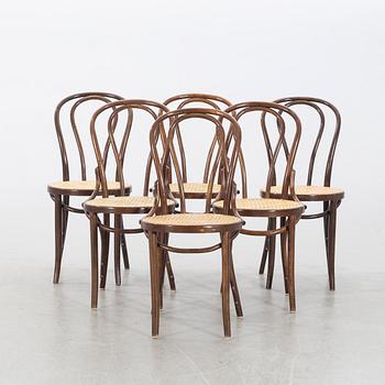 6 CHAIRS, Thonet-style, first half of the 20th century.