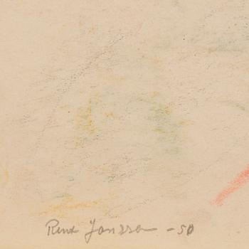 RUNE JANSSON, Chalk drawing, signed and dated -50.