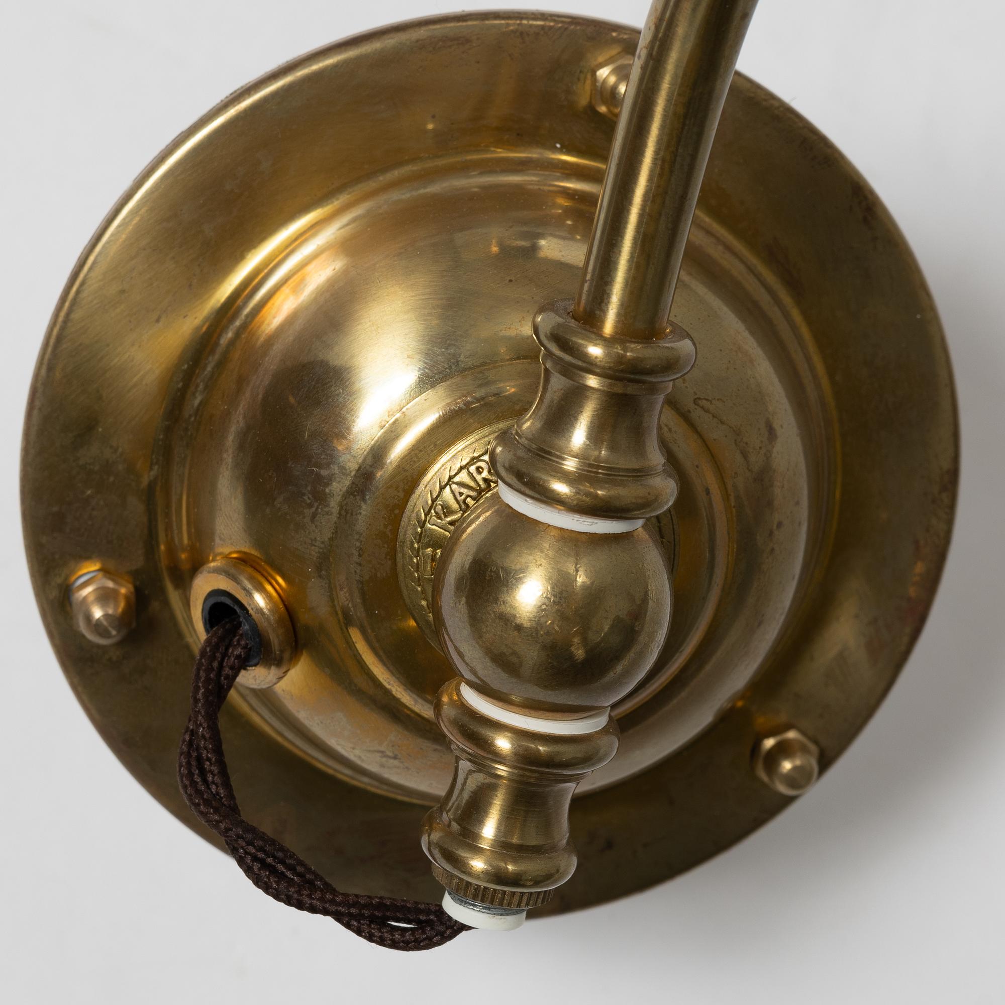 Wall lamps 1 pair + 1, Karlskrona Lamp Factory, period.